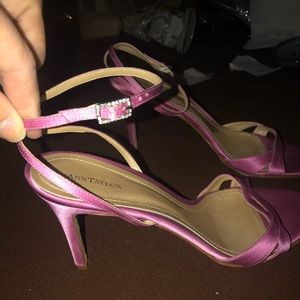 Ann Taylor pink strapped heels/ sandals.
